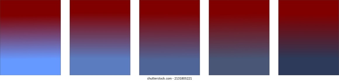 Gradient background for poster, banners, flyers, web, desktop, mobile wallpaper. Collection of red and blue gradient backgrounds. Smooth and blurry color gradient.