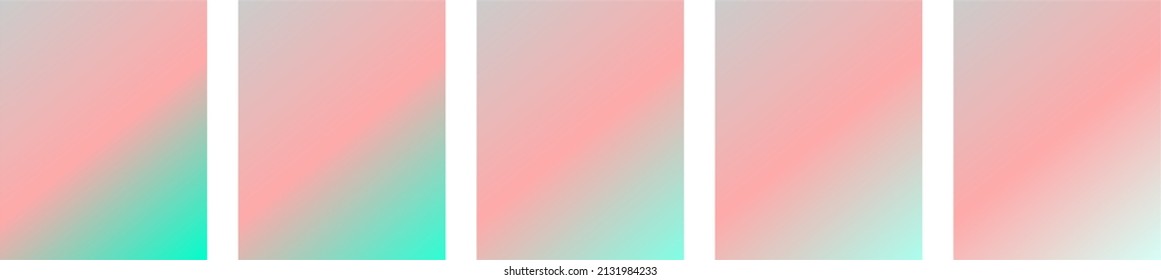 Gradient background for poster, banners, flyers, web, desktop, mobile wallpaper. Collection of gray, pink and blue soft gradient backgrounds. Smooth and blurry color gradient.