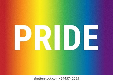 Gradient background pride of the LGBTQ community. Vector background with grain effect.