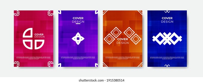 Gradient background print template design. Colorful print template design for your cover, brochure, poster, magazine etc