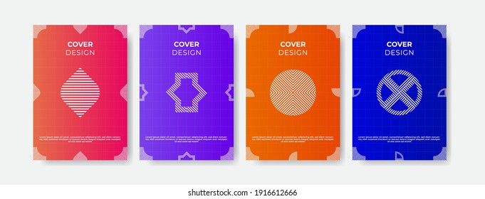 Gradient background print template design. Colorful print template design for your cover, brochure, poster, magazine etc