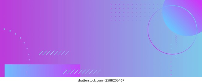 Gradient background with purple and blue colors, featuring abstract geometric shapes. The background is smooth and modern. Geometric gradient background vector. Purple background.