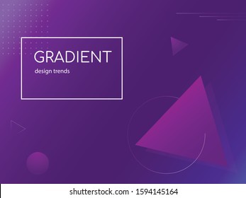 A gradient background with purple geometric shapes suitable for banner design, can also be used on the site.
