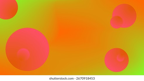 Fondo degradado con burbujas de color rojo anaranjado Diferentes tonos y patrón Abstractas de espesor