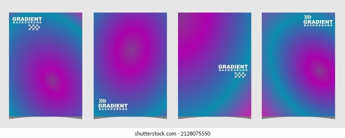conjunto de fondo de degradado. morado y azul. adecuado para el fondo de la web, del libro o del afiche