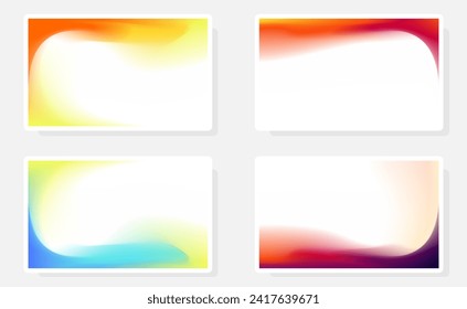 Gradient background set simple modern screen or presentation design vector illustration
