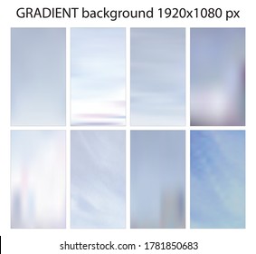 gradient background, Set of social media vector backgrounds, blue pastel light, phantom blue, blurred, gradient gray, glowing, deformed reflections of different shades of grey.  Linkedin post vector