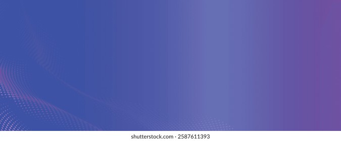Gradient background with a smooth blend of blue and purple. The background features a dotted texture with blue and purple. Pink digital background. Vector graphic. Purple gradient background vector.
