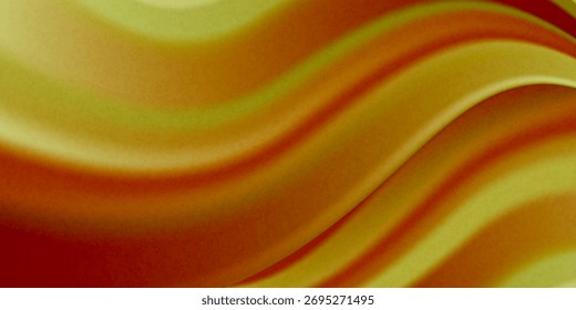 Gradient background with smooth lines, noise, and a flowing texture. Smooth golden orange satin fabric with folds and gentle waves.