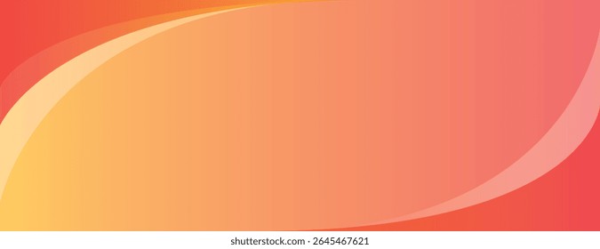 Gradient background with smooth orange and red hues. The background features a soft, flowing texture with vibrant orange and red tones. Minimal abstract gradient curve vector background