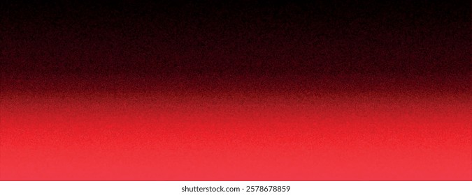 Gradient background with a smooth transition from black to red. The background is dark at the top, blending into vibrant red at the bottom. Gradient background vector. Red background.