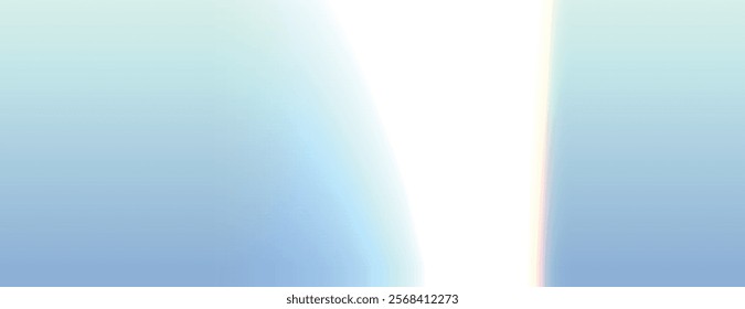 Gradient background with a smooth transition from light blue to white. The background is soft and blue, creating a calming effect. Light leak background vector. Blue background.