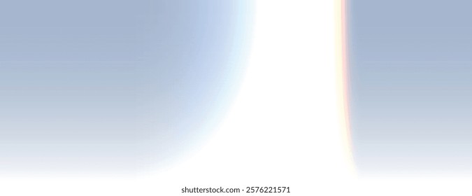 Gradient background with smooth transition from light blue to white. The background is soft and calming, featuring blue and white hues. Light leak background vector. Blue background.