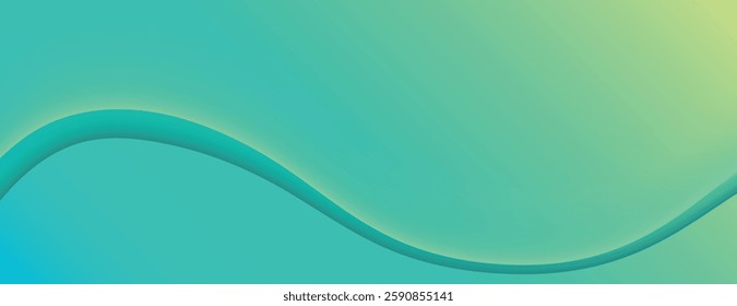 A gradient background with smooth waves, featuring green and blue colors. The background has a fluid, abstract style with green and blue hues. Minimal abstract wavy gradient vector background