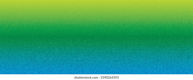 Gradient background with a smooth from yellow to green to blue. The background has a soft, textured appearance. Blue and yellow dominate. Gradient patterned background vector. Green background.