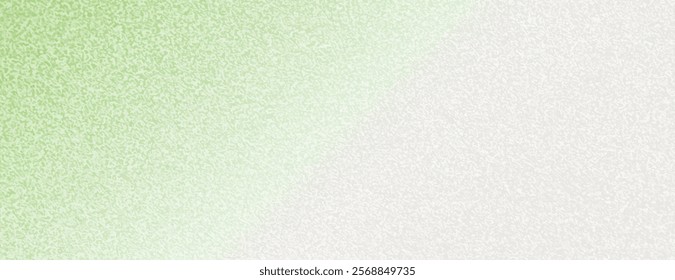 A gradient background with a soft green to white transition. The background texture is grainy, blending green and white smoothly. Minimal grainy speckled texture vector background