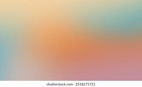 Gradient background, soft pastel gradient with smooth transitions between peach, teal and pink. Smooth color transition elements, Perfect for calm and abstract designs.