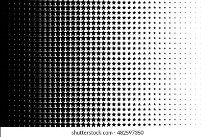 Gradient background with stars Halftone dots design Light effect Vector isolated object for website, card, poster