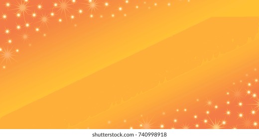 gradient background with stars in orange yellow