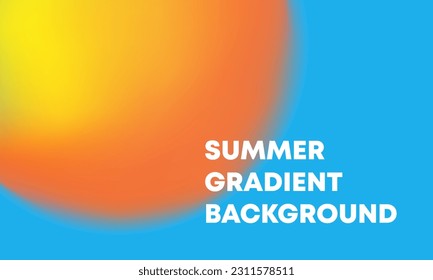 Fondo degradado con gradación de la explosión del sol sobre fondo azul de verano. Ilustración del vector