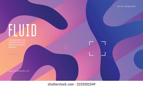 Gradient Background. Tech Dynamic Banner. Bright Paper. Violet Graphic Poster. Art Landing Page. Multicolor Magazine. Neon Element. Fluid Shape. Violet Gradient Background