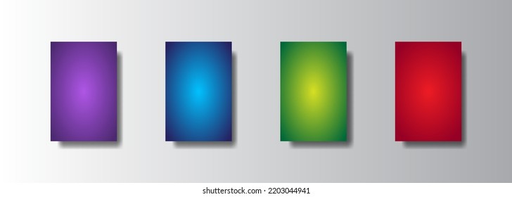 Gradient Background Template Set Vector Illustration For Banner Flyer Cover Print Presentation