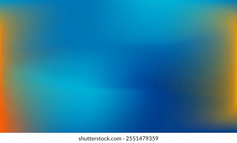 The gradient background texture is soft light blue and dark blue with a combination of orange borders. Poster, pamphlet, flyer background