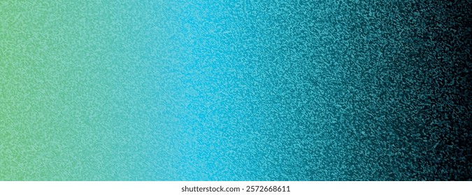 Gradient background with a textured style, blending green and blue colors. The background transitions from green to blue smoothly. Minimal grainy speckled texture vector background