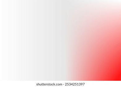 fundo de gradiente que faz a transição do branco para o vermelho. A transição suave e gradual de um branco puro à esquerda para um vermelho vibrante à direita preenche todo o quadro
