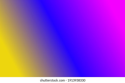 Gradient Background With Three Tones Of Pink, Blue, Yellow. Smooth Gradation. Suitable For Backgrounds, Web Design, Banners, Illustrations And Others