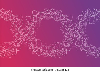 Gradient background with three wavy circles