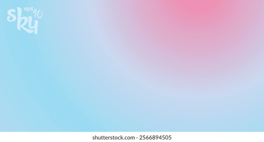 A gradient background transitioning from light blue to soft pink with a blurred circular focal point, creating a dreamy and calming atmosphere