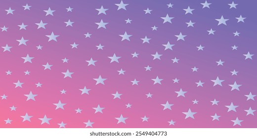  a gradient background transitioning from soft pink to purple, overlaid with a pattern of light blue stars of varying sizes scattered throughout, creating a dreamy and whimsical aes