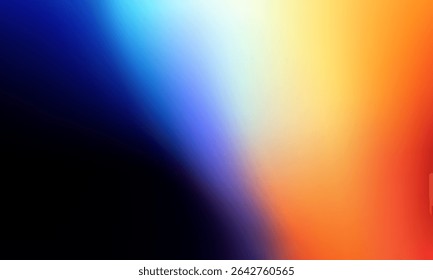 A gradient background transitions from black to dark blue, and then to yellow and orange. The gradient creates a soft, flowing effect, blending the colors seamlessly. A simple, minimalistic style