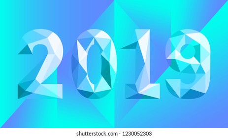 gradient of the background triangle blue 2019