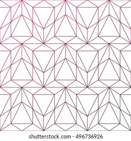 Gradient background. Vector pattern. Geometric background with rhombus and nodes. Abstract pattern.