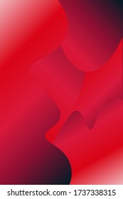 Gradient background vector template design with fluid  shapes. Abstract illustration with red colors