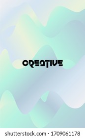 Gradient background vector template with fluid  shapes. Abstract illustration with colors