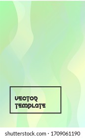 Gradient background vector template with fluid  shapes. Abstract illustration with colors
