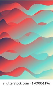 Gradient background vector template with fluid  shapes. Abstract illustration with colors