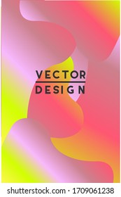 Gradient background vector template with fluid  shapes. Abstract illustration with colors