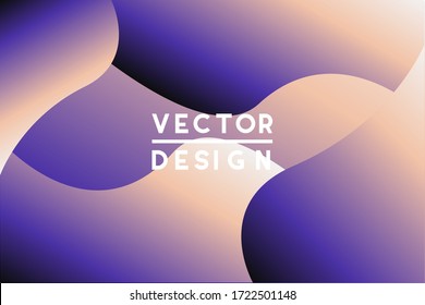 Gradient background vector template with fluid  shapes. Abstract illustration with blue, purple colors