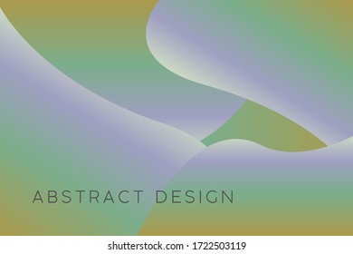 Gradient background vector template with fluid  shapes. Abstract illustration with green, blue colors