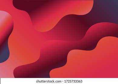 Gradient background vector template with fluid  shapes. Abstract illustration with  colors