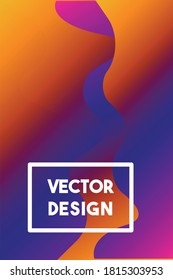 Gradient background vector template with fluid  shapes. Abstract illustration