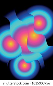 Gradient background vector template with fluid  shapes. Abstract illustration