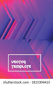 Gradient background vector template with geometric shapes. Abstract illustration