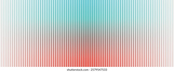 Gradient background with vertical stripes, featuring blue and red colors. The background transitions smoothly from blue to red hues. Gradient striped background vector. Red background.