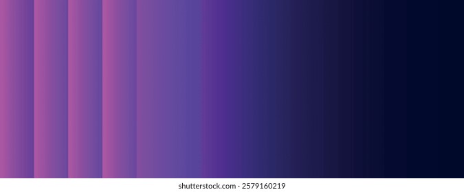 Gradient background with vibrant purple and black hues. The background features a smooth transition from purple to black, creating a sleek look. Minimal abstract gradient graphic vector background 