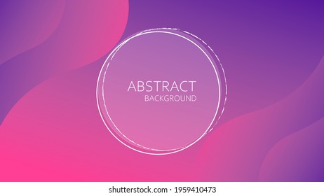 Gradient background with wavy shapes. Space for text. Abstract background. Vector illustration.